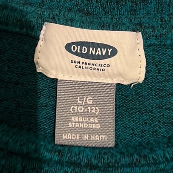 Old Navy Long Sleeved Sweater in Deep Teal/ Black Fabric - Picture 8 of 11